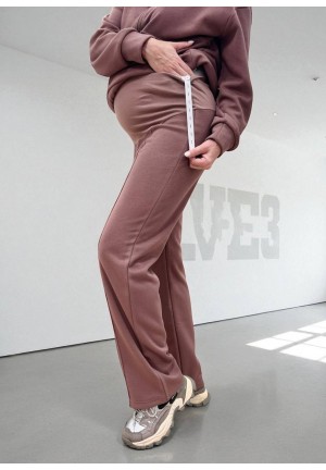 Набор для беременных (джемпер+брюки) утепл. кофе (мм918)